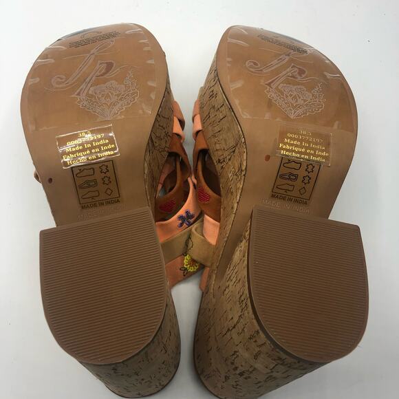 Free People Lisbon Platform Cork Chunky Mule Sandal Size EU 38.5 / US 8.5 - Picture 7 of 7